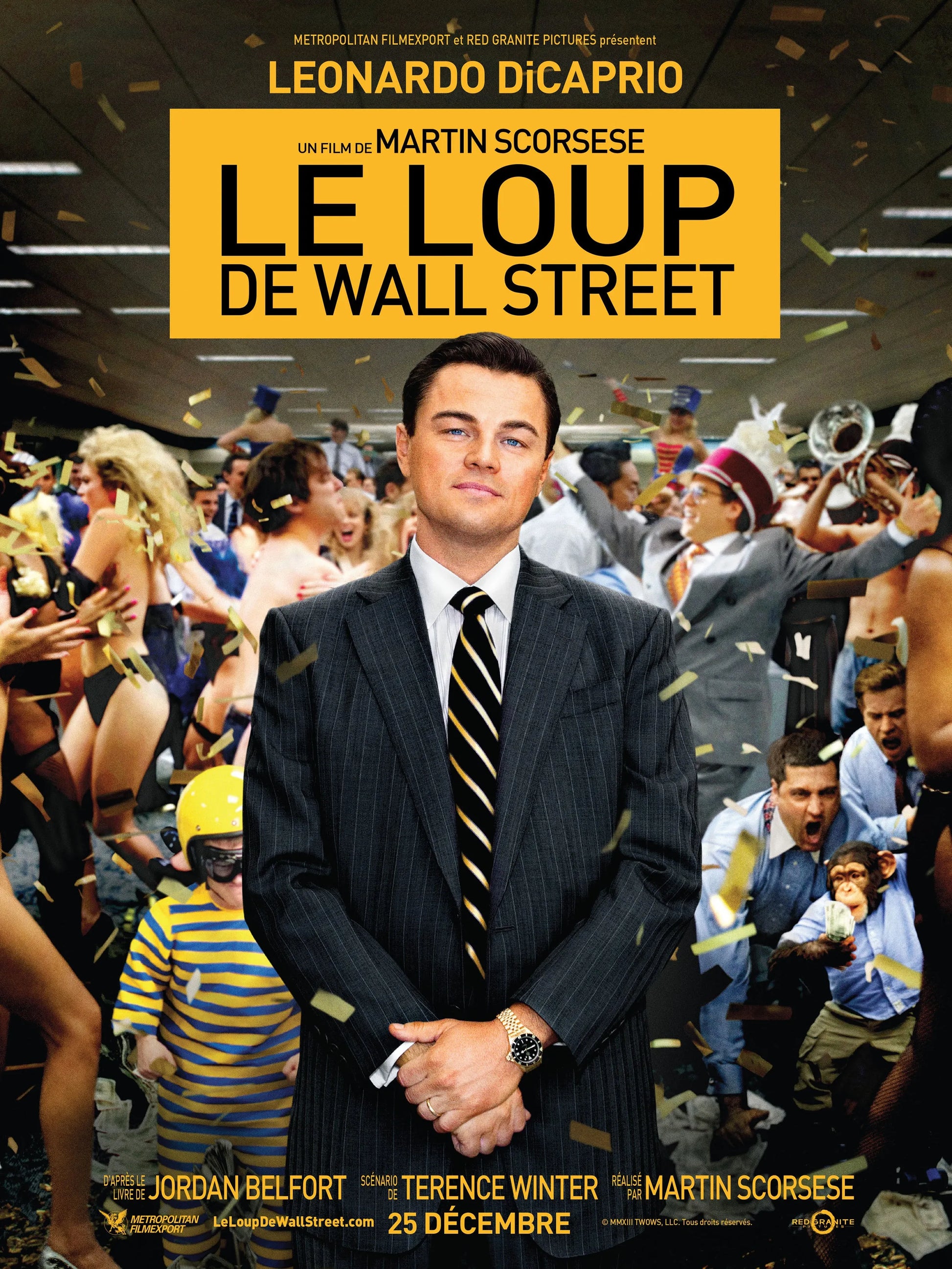 THE WOLF OF WALL STREET – MARTIN SCORSESE, LEONARDO DICAPRIO, 2013, AFFICHES VINTAGES MOVIE POSTER HQ