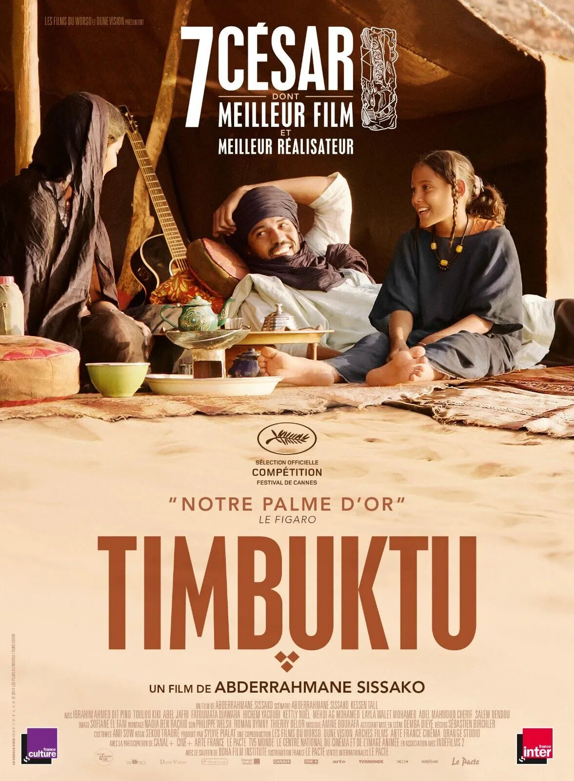 TIMBUKTU, PALME D'OR, ABDERRAHMANE SISSAKO, 2014, cinema poster reproduction, HQ