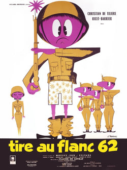 TIRE-AU-FLANC 62, CHRISTIAN DE TILIÈRE, RICET BARRIÈRE, 1961, REPRO AFFICHE CINEMA VINTAGE, HQ