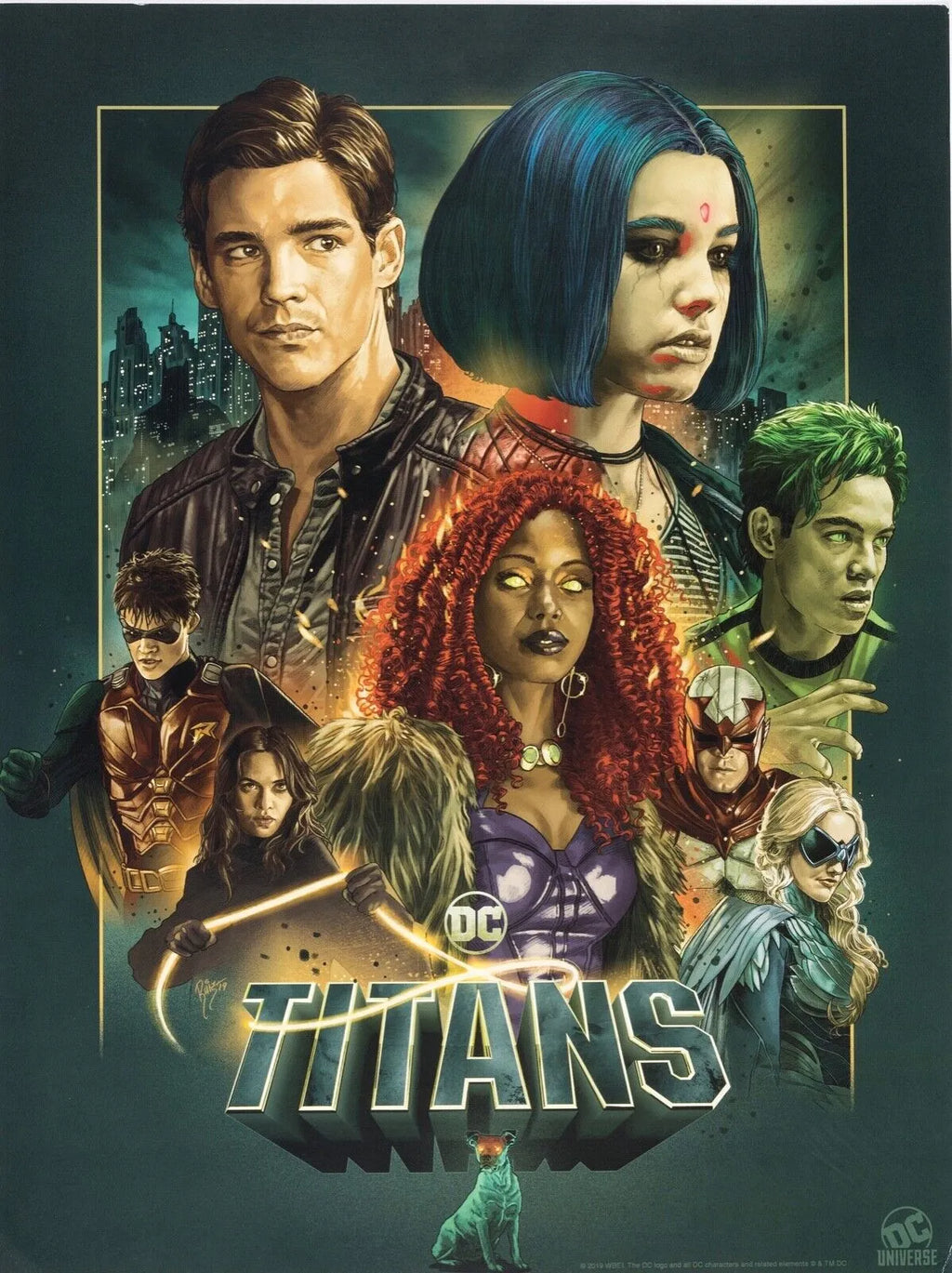 TITANS, ANNA DIOP, REPRO AFFICHE SERIE TV VINTAGE HQ