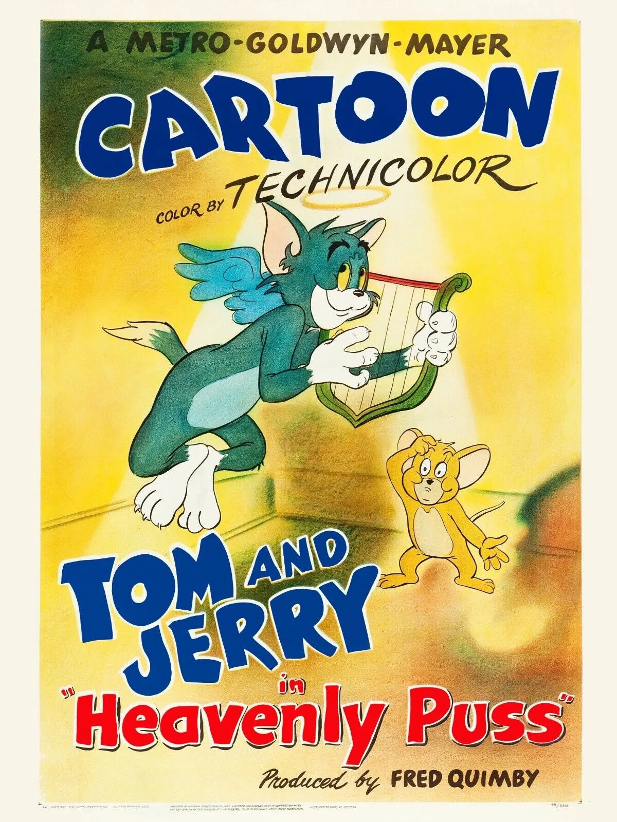 TOM ET JERRY, REPRO AFFICHE DE CINEMA VINTAGE, HQ