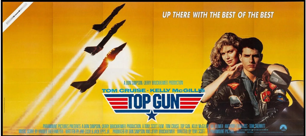 TOP GUN, TOM CRUISE, VAL KILMER, REPRO AFFICHE CINEMA VINTAGE, HQ