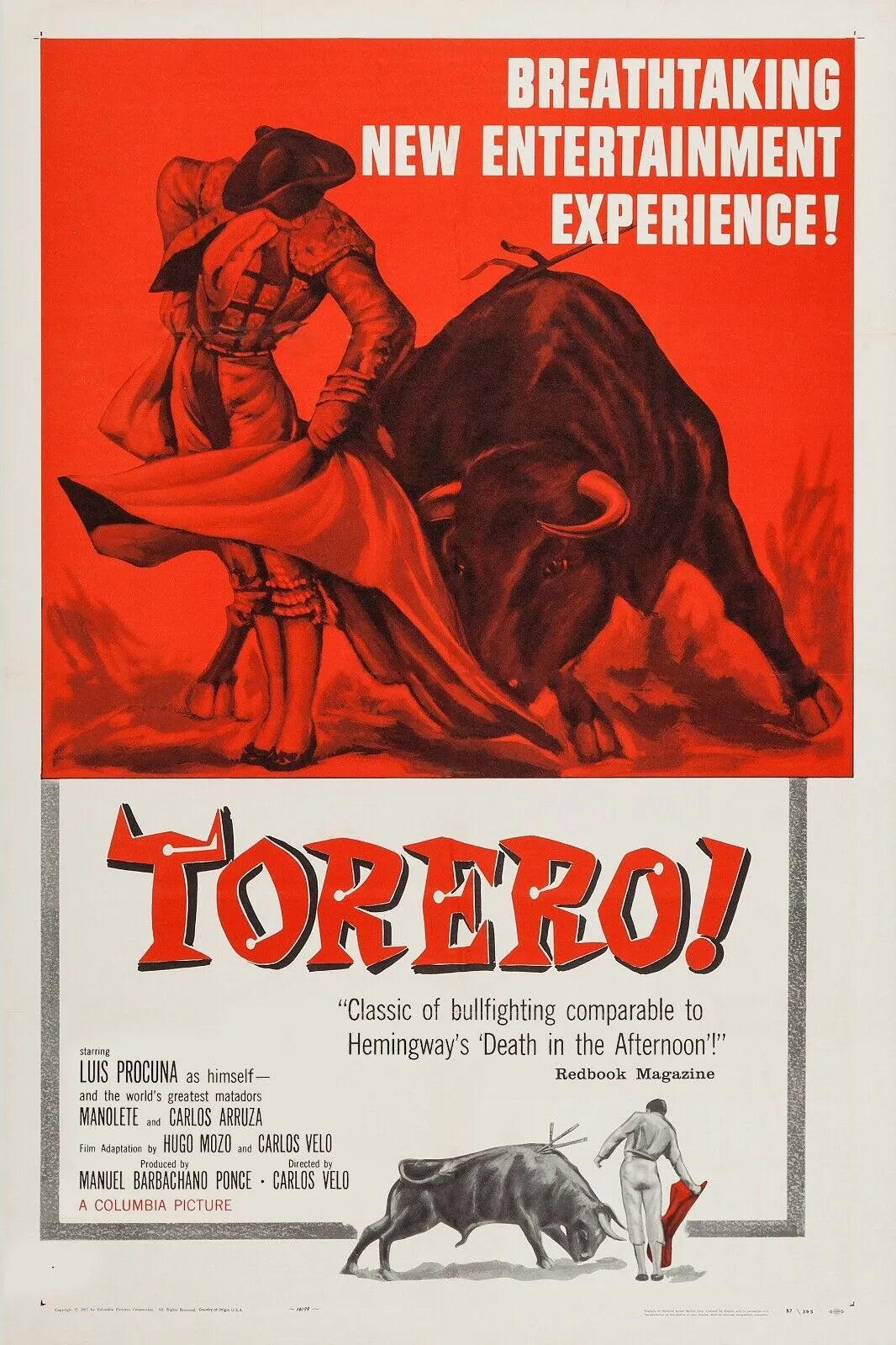 TORERO ! CORRIDA REPRO AFFICHE DE CORRIDA VINTAGE, HQ