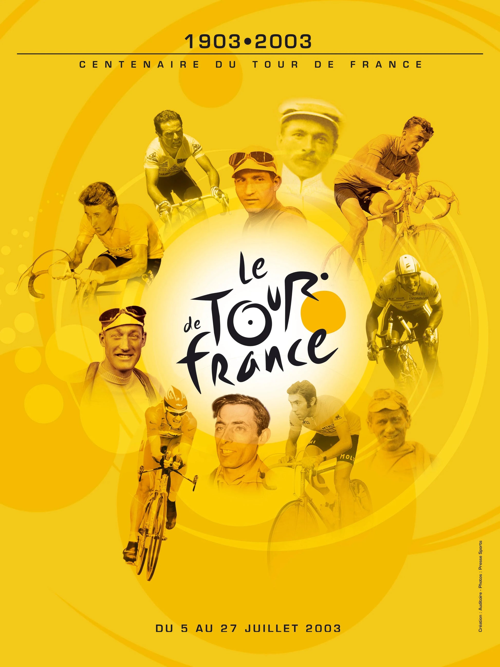 TOUR DE FRANCE 1903–2003 – CENTENAIRE – HQ- REPRO MOVIE POSTER, VINTAGE, HQ