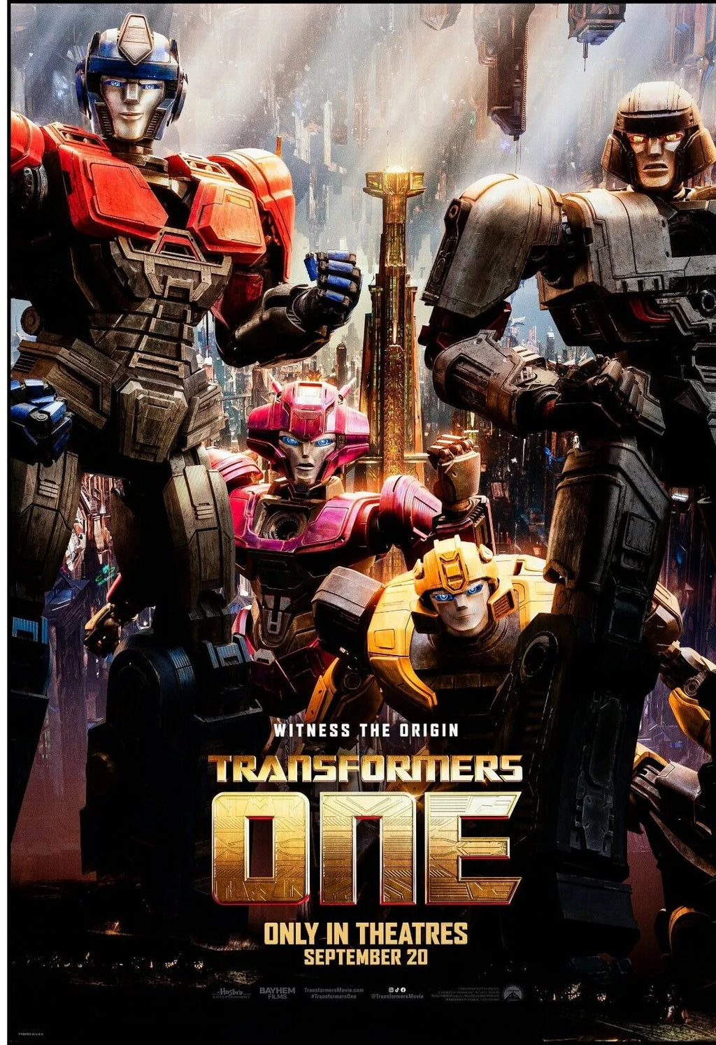 TRANSFORMES ONE, ERIC PEARSON, 2024, Repro affiche de cinema, HQ,