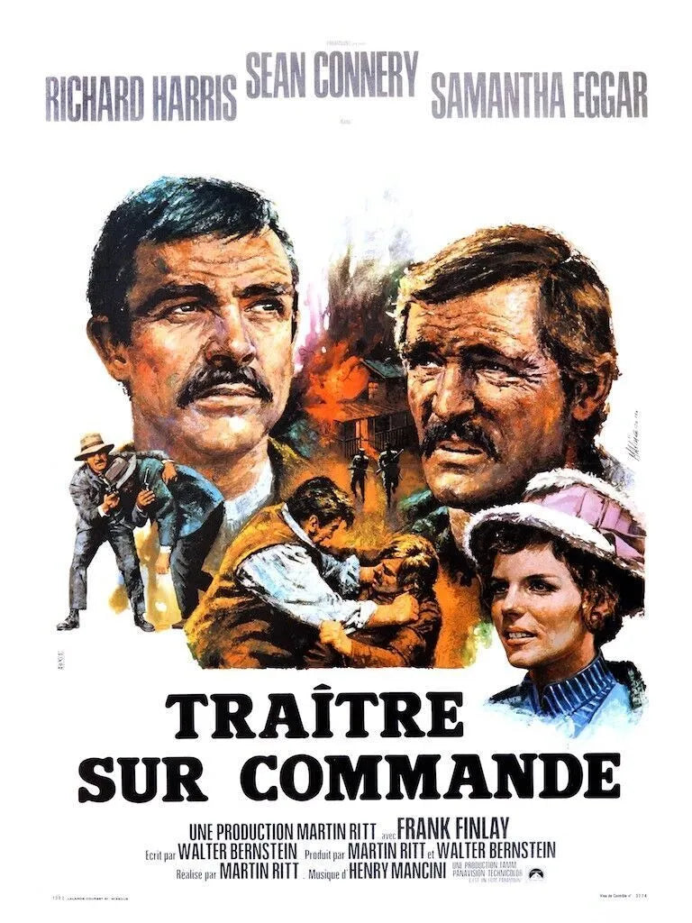 TRAîTRE SUR COMMANDE, SEAN CONNERY, MARTIN RITT, 1970, Repro affiche cinéma, HQ