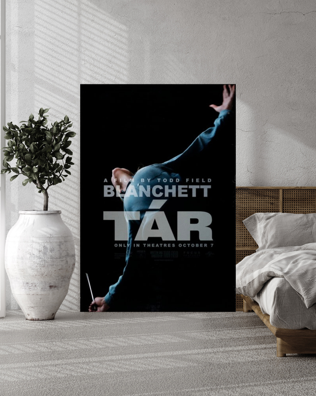 Affiche du film Tár (2022) avec Cate Blanchett. Drame intense et primé. Reproduction HQ – Poster cinéma moderne.