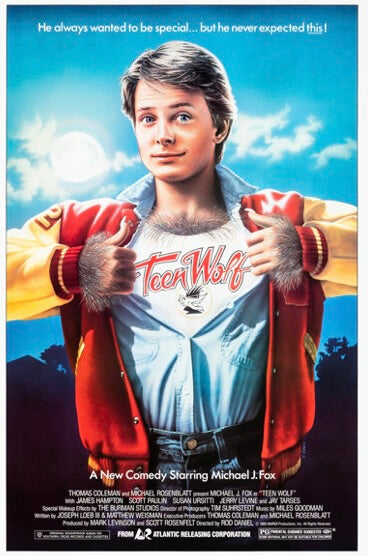 TEEN WOLF – FILM (1985) – MICHAEL J. FOX – AFFICHE CINÉMA COMÉDIE FANTASTIQUE – REPRODUCTION – POSTER HUB STUDIO – HQ