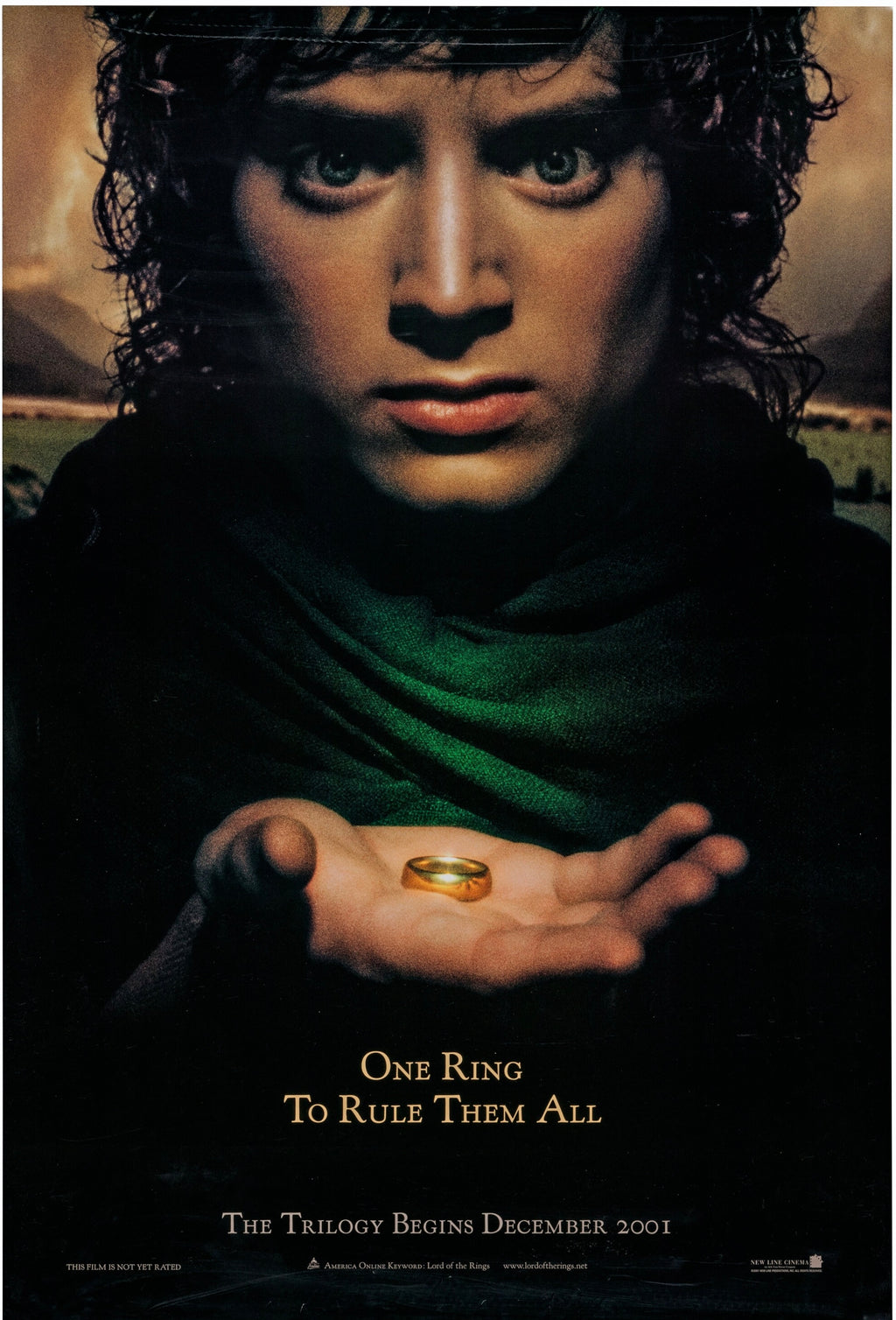 THE LORD OF THE RINGS: THE FELLOWSHIP OF THE RING – FILM DE PETER JACKSON (2001) – ELIJAH WOOD – AFFICHE CINÉMA FANTASY ÉPIQUE – REPRODUCTION – POSTER HUB STUDIO – HQ