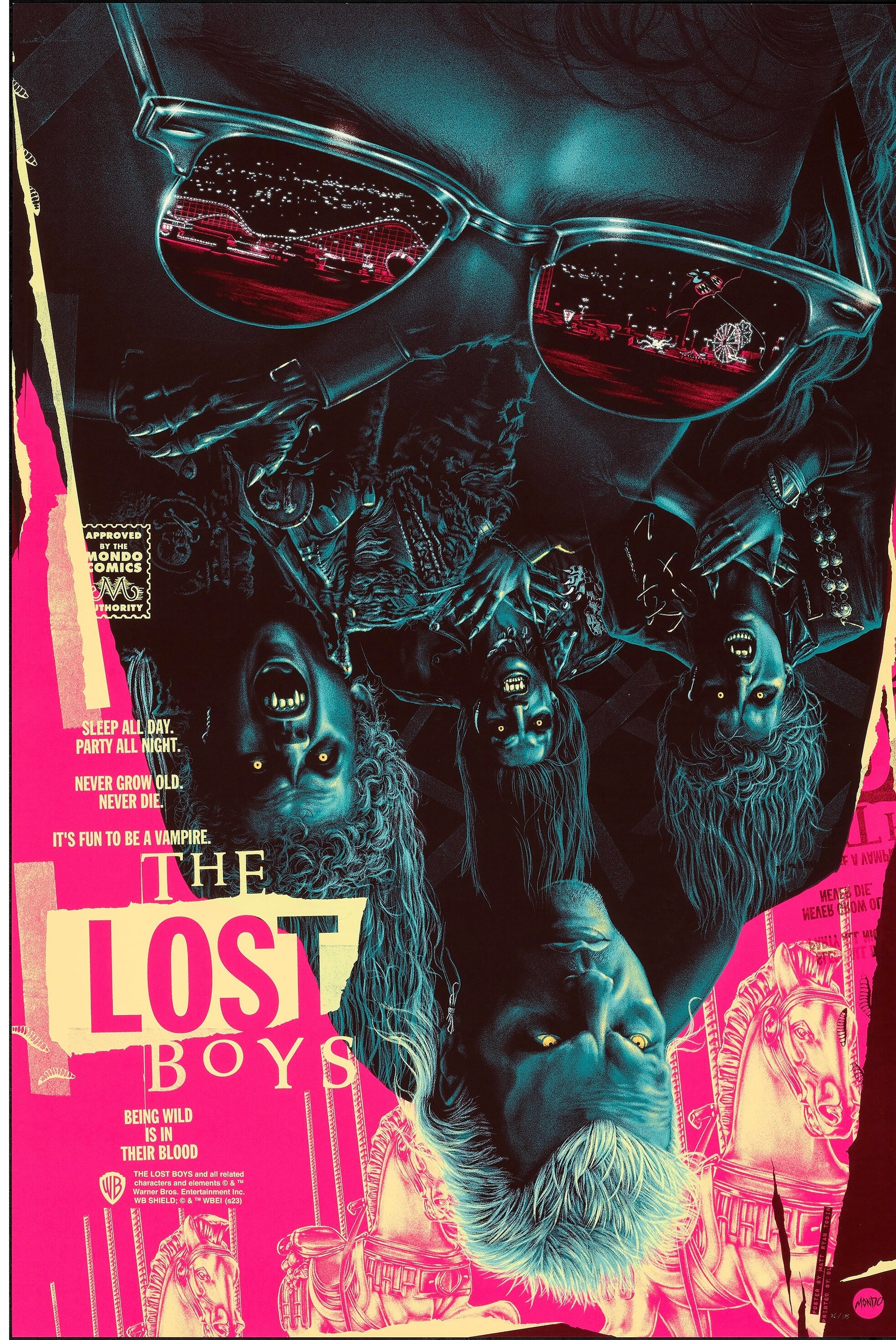 THE LOST BOYS – KIEFER SUTHERLAND – 1987, AFFICHE VINTAGE CINÉMA RÉTRO, HQ