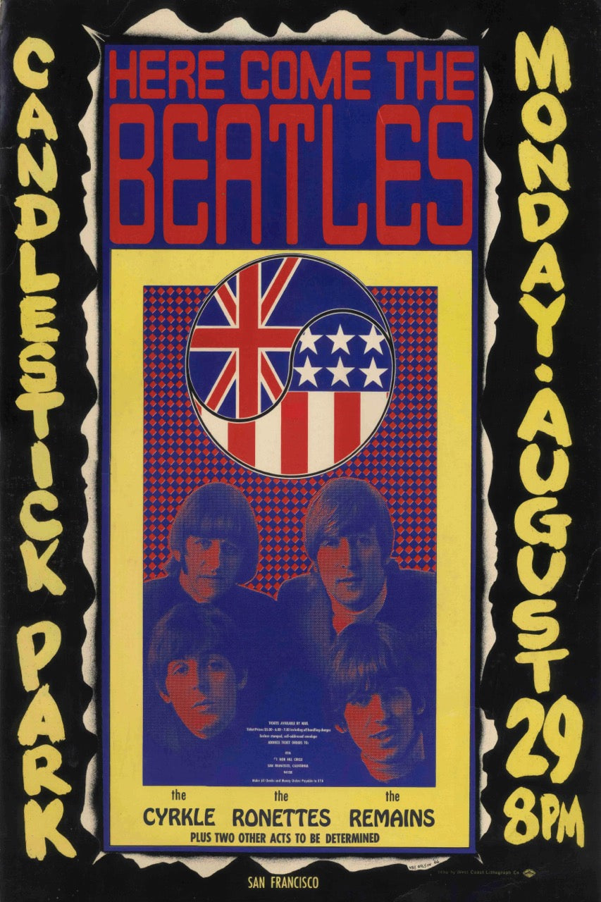 THE BEATLES – CANDLESTICK PARK SAN FRANCISCO 1966 CONCERT POSTER