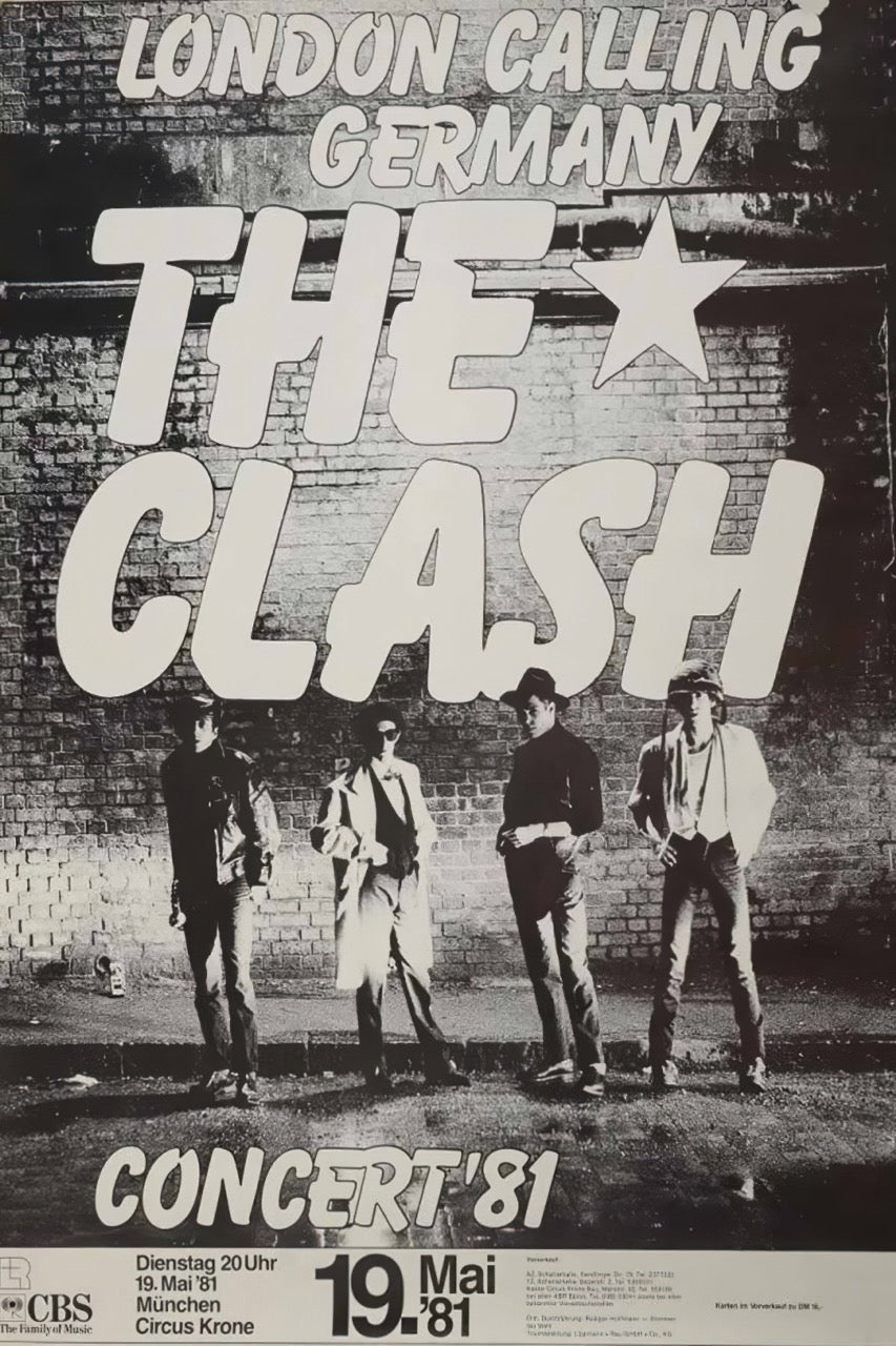THE CLASH – LONDON CALLING GERMANY 1981 CONCERT POSTER