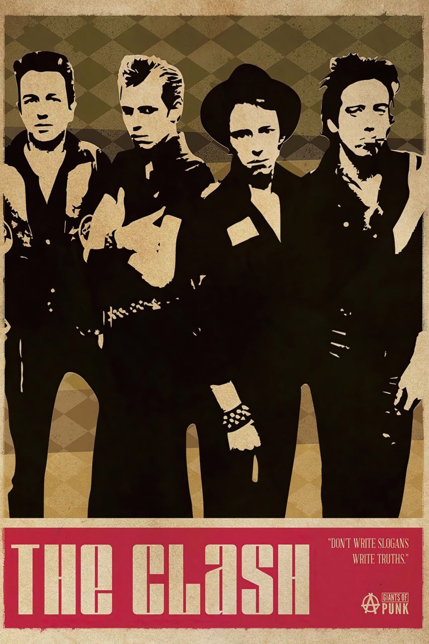 THE CLASH – VINTAGE PUNK ROCK BAND POSTER