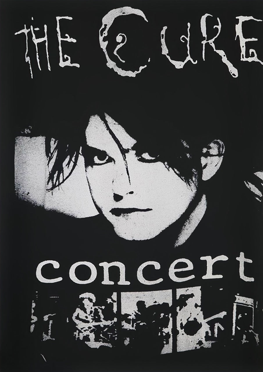 THE CURE – VINTAGE CONCERT POSTER BLACK AND WHITE