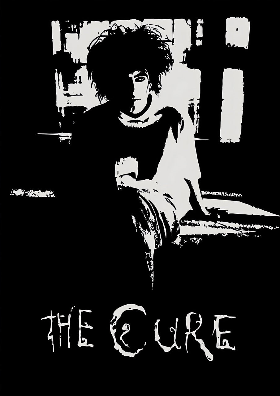 THE CURE – BLACK AND WHITE GOTHIC PROMO POSTER