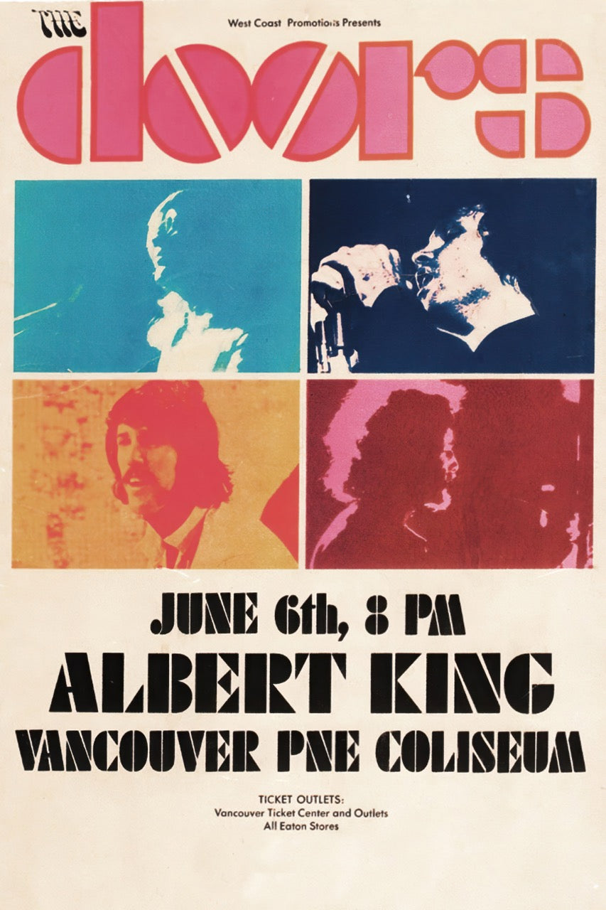 THE DOORS – VANCOUVER PNE COLISEUM 1960S CONCERT POSTER