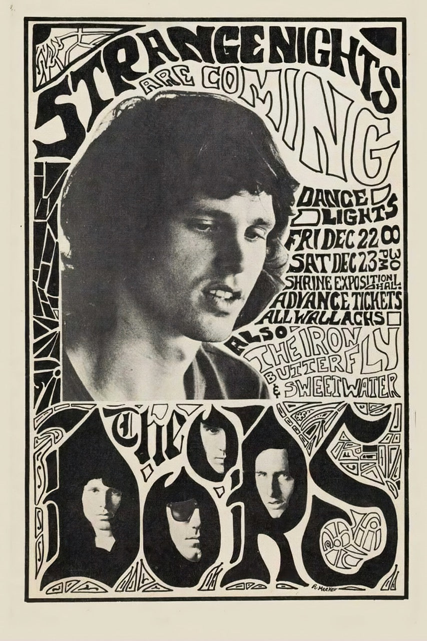 THE DOORS – STRANGE NIGHTS SHRINE EXPOSITION 1967 CONCERT POSTER