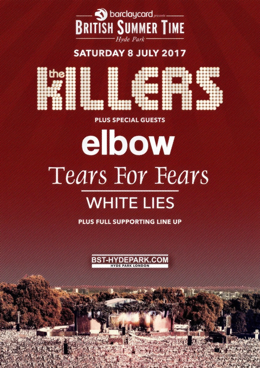 THE KILLERS – BRITISH SUMMER TIME HYDE PARK 2017 POSTER