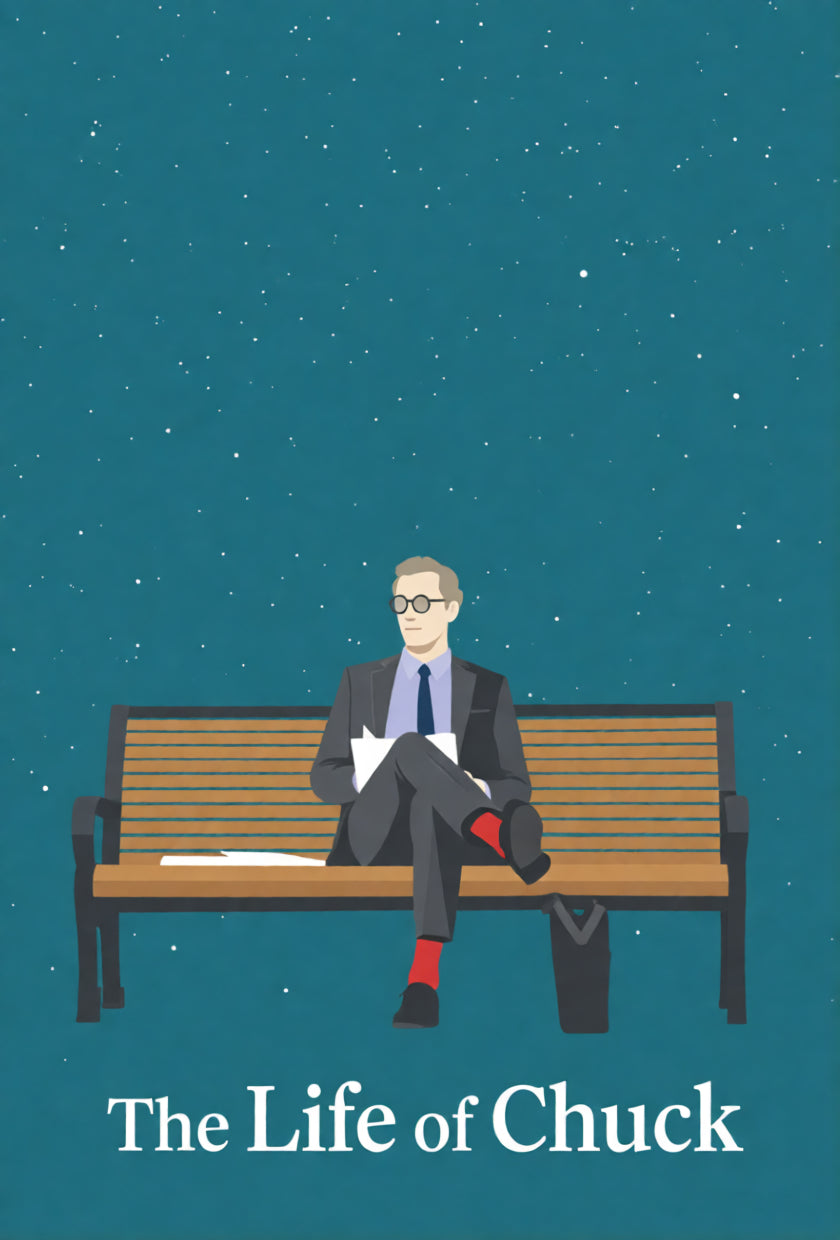 THE LIFE OF CHUCK – AFFICHE FILM – POSTER CINÉMA ARTISTIQUE – ILLUSTRATION MINIMALISTE