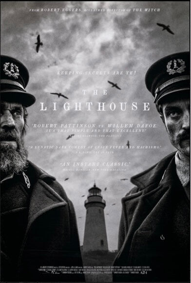 Affiche alternative du film The Lighthouse (2019) de Robert Eggers. Thriller horrifique avec Willem Dafoe et Robert Pattinson. Reproduction HQ.