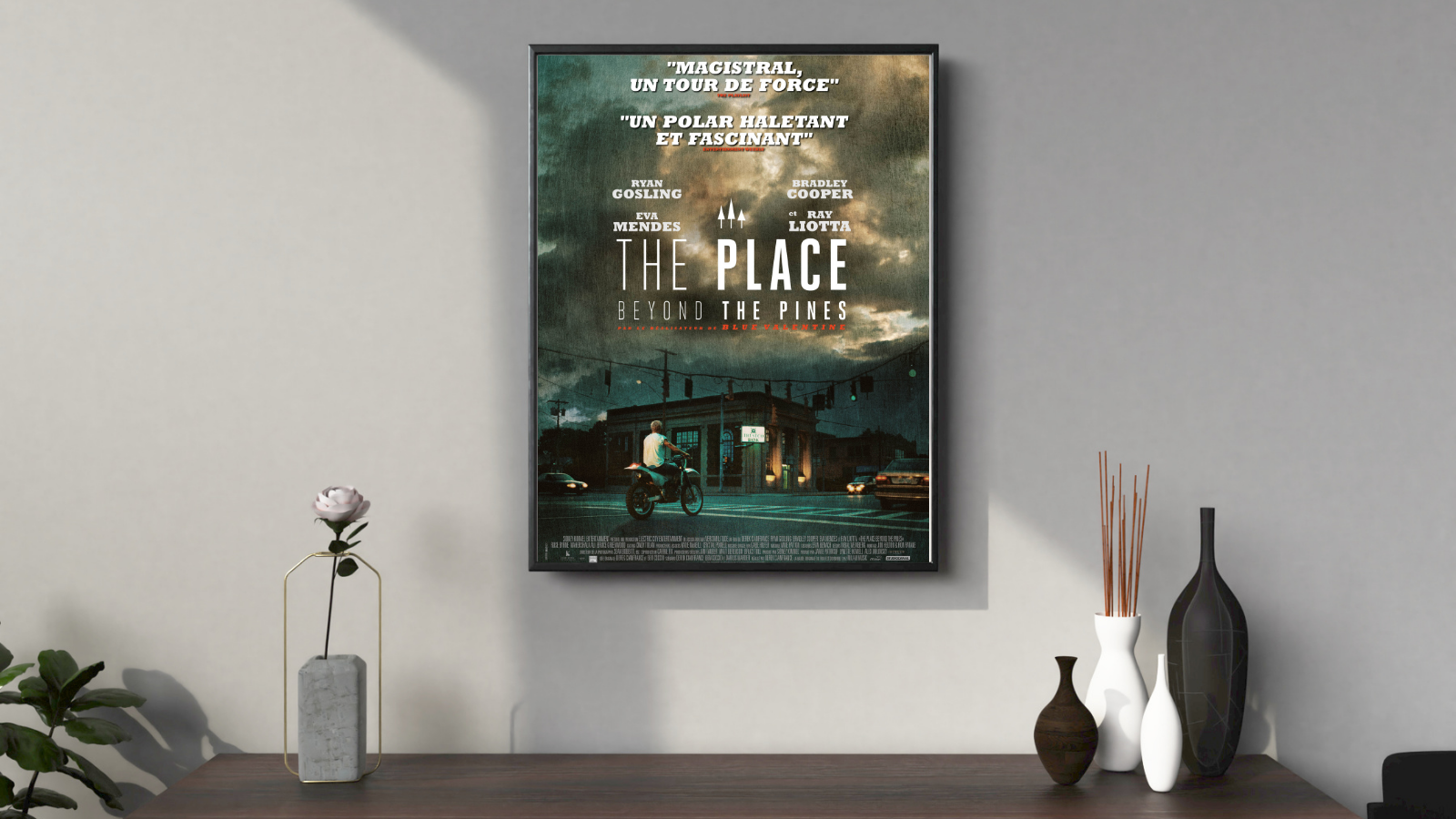 THE PLACE BEYOND THE PINES – A FILM BY DEREK CIANFRANCE (2012) – RYAN GOSLING – BRADLEY COOPER – REPRODUCTION – POSTER HUB STUDIO – HQ