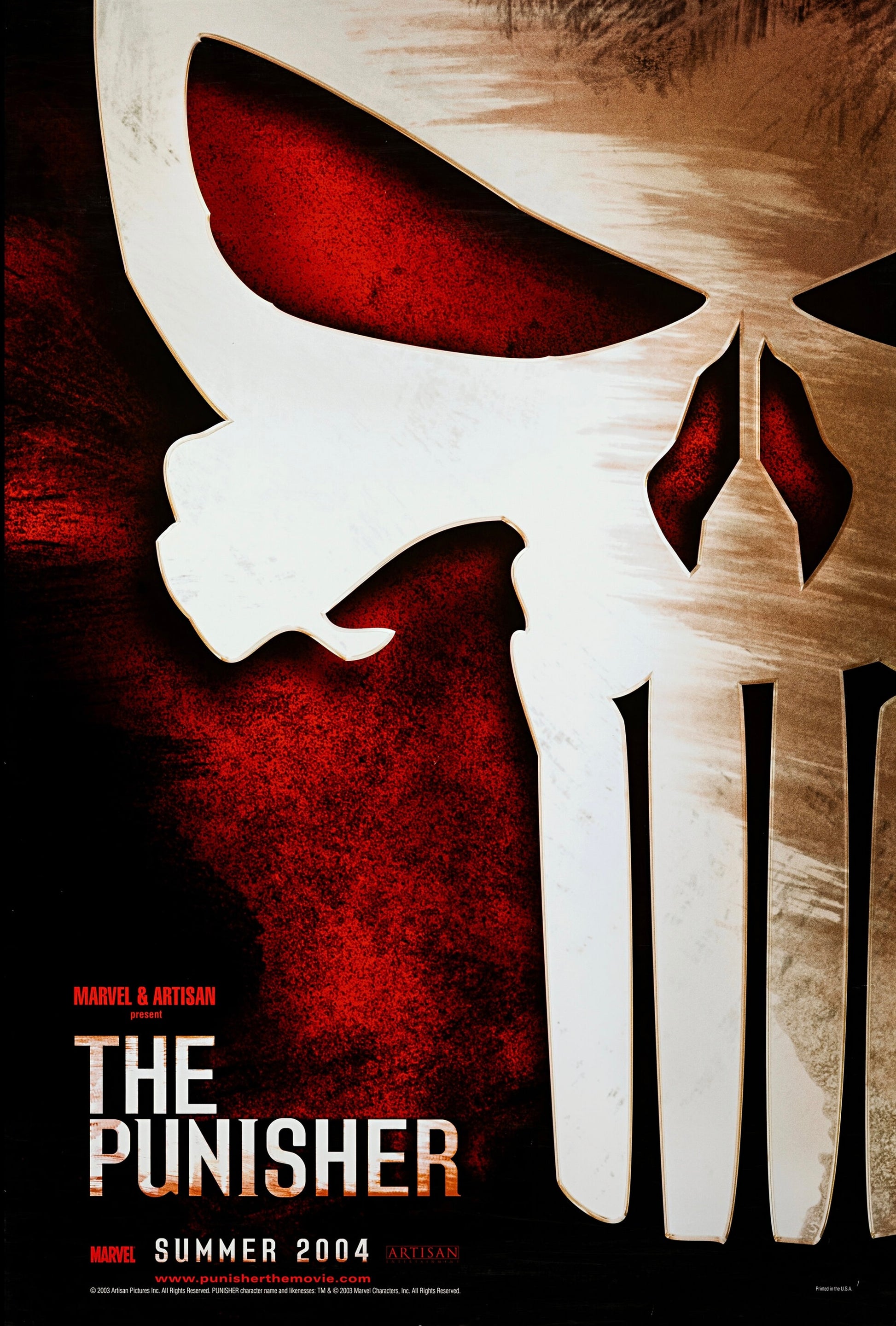 THE PUNISHER – THOMAS JANE – 2004 – MARVEL ACTION MOVIE – REPRODUCTION – POSTER HUB STUDIO – HQ