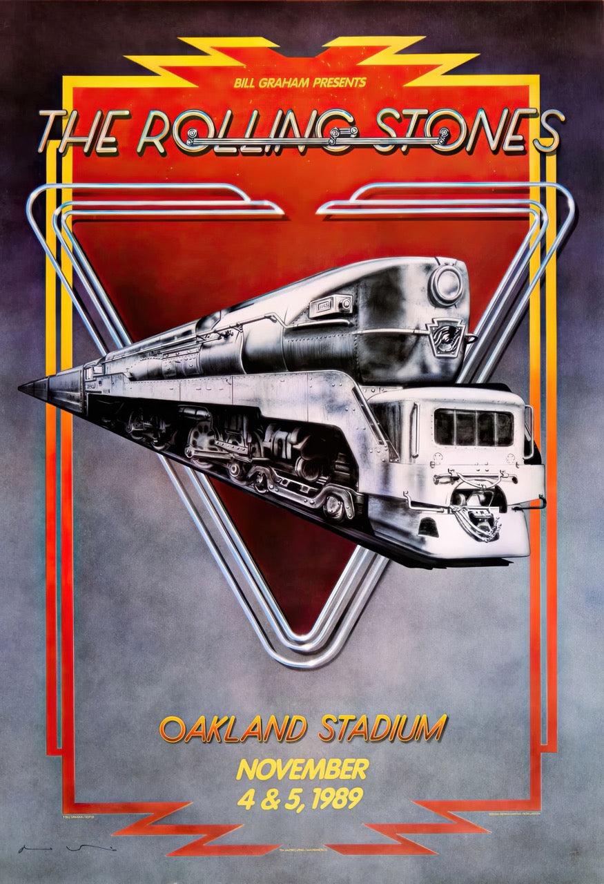 THE ROLLING STONES – CONCERT POSTER OAKLAND STADIUM NOVEMBER 4 & 5, 1989