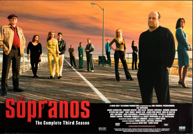 THE SOPRANOS – SAISON 3 (2001) – JAMES GANDOLFINI – AFFICHE SÉRIE DRAME CRIMINEL – REPRODUCTION – POSTER HUB STUDIO – HQ