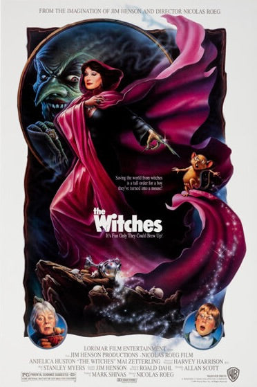 THE WITCHES – ANJELICA HUSTON – 1990 – FANTASY FAMILY FILM – REPRODUCTION – POSTER HUB STUDIO – HQ