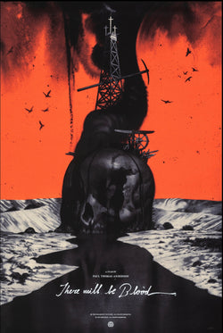 Affiche du film There Will Be Blood (2007) avec Daniel Day-Lewis. Drame intense et culte. Reproduction HQ – Poster Hub Studio.