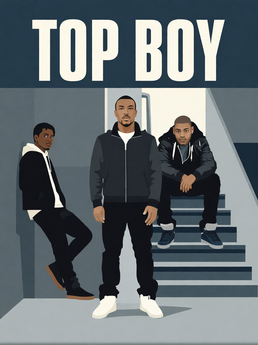 TOP BOY – AFFICHE SÉRIE – POSTER NETFLIX – ILLUSTRATION URBAINE MODERNE