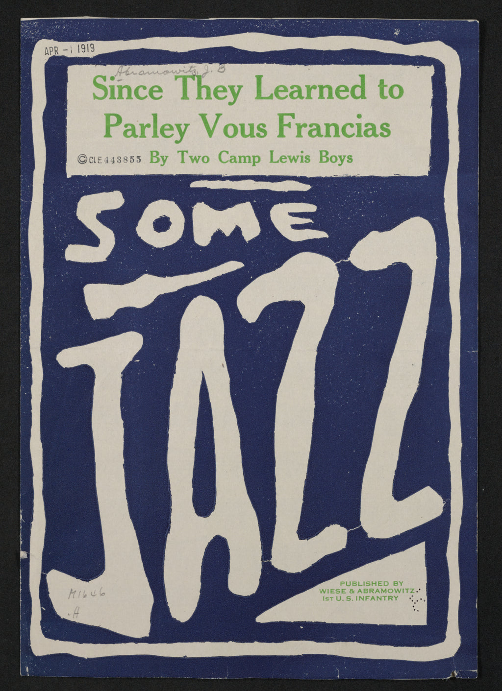 SOME JAZZ – VINTAGE TYPOGRAPHIC POSTER 1919 POSTER HUB STUDIO RÉTRO, HQ