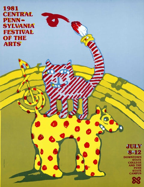 1981 CENTRAL PENNSYLVANIA FESTIVAL OF THE ARTS – POSTER ARTISTIQUE VINTAGE