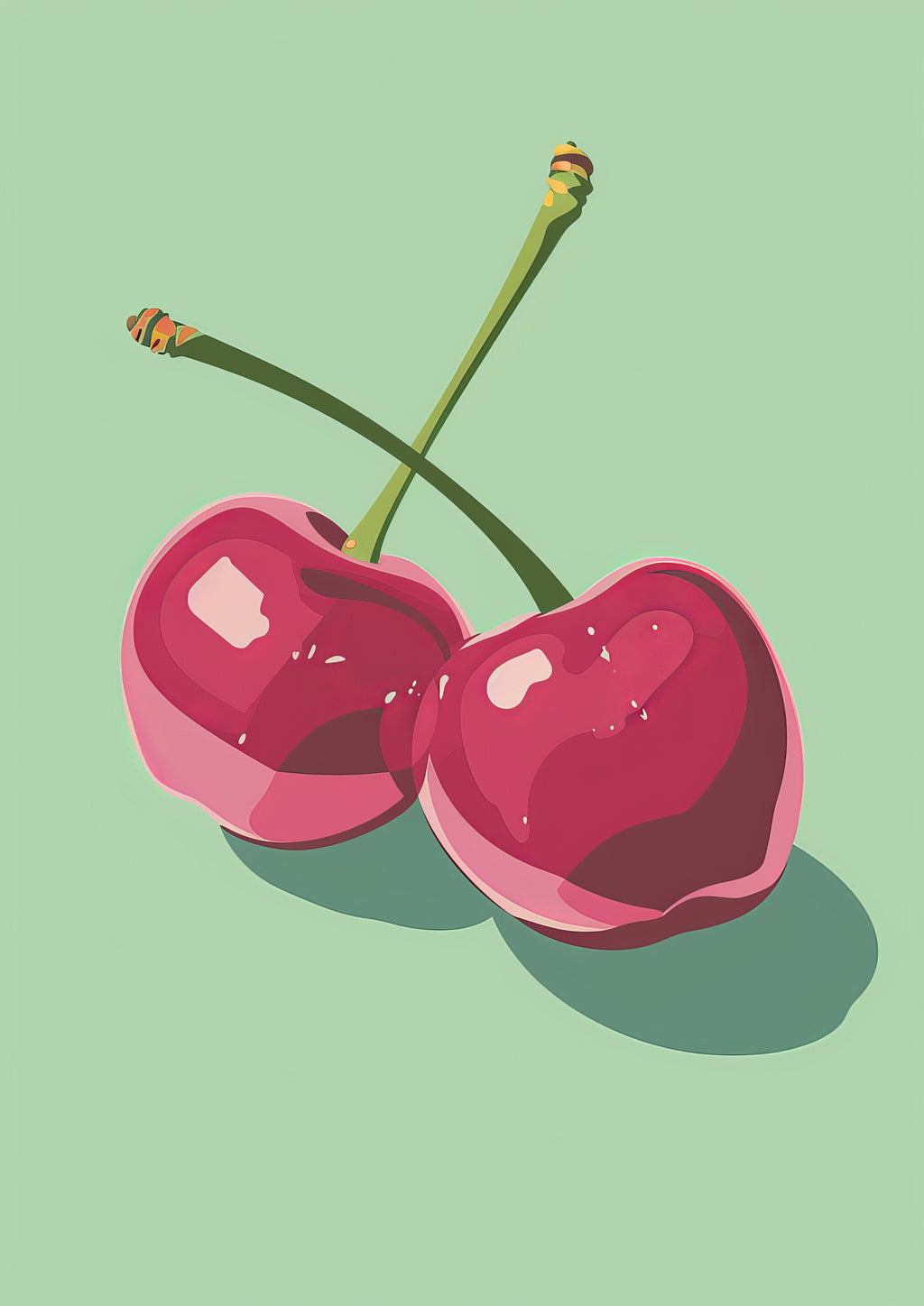 CERISES – ILLUSTRATION MINIMALISTE MODERNE POSTER HUB STUDIO | HQ