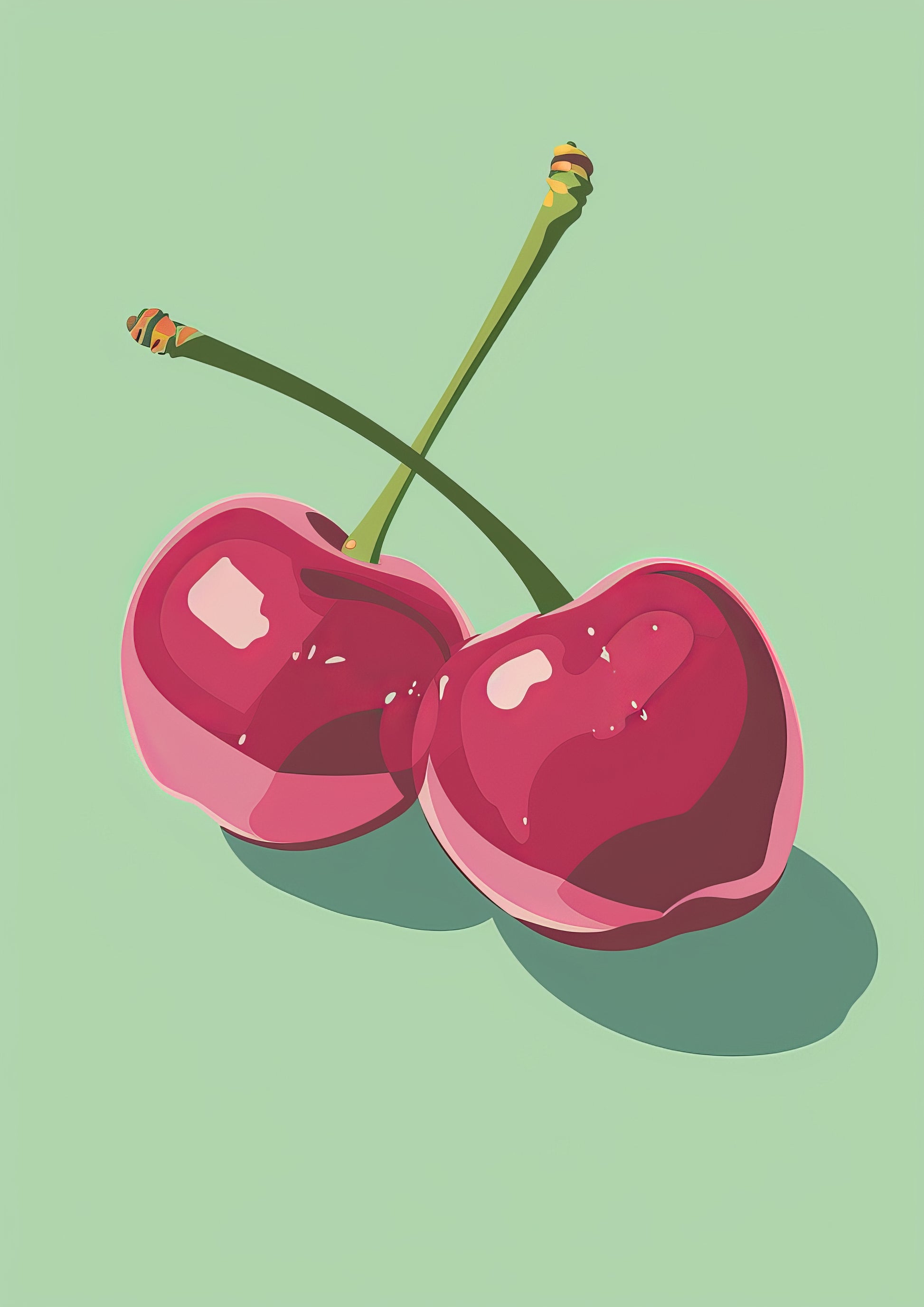 CERISES – ILLUSTRATION MINIMALISTE MODERNE POSTER HUB STUDIO | HQ