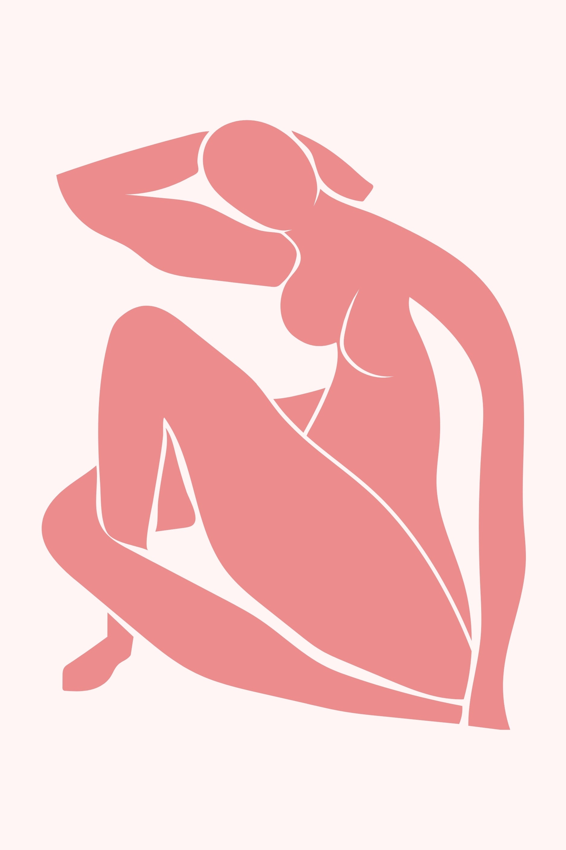 ART NUDE ABSTRAIT – SILHOUETTE FÉMININE MINIMALISTE POSTER HUB STUDIO RÉTRO | HQ