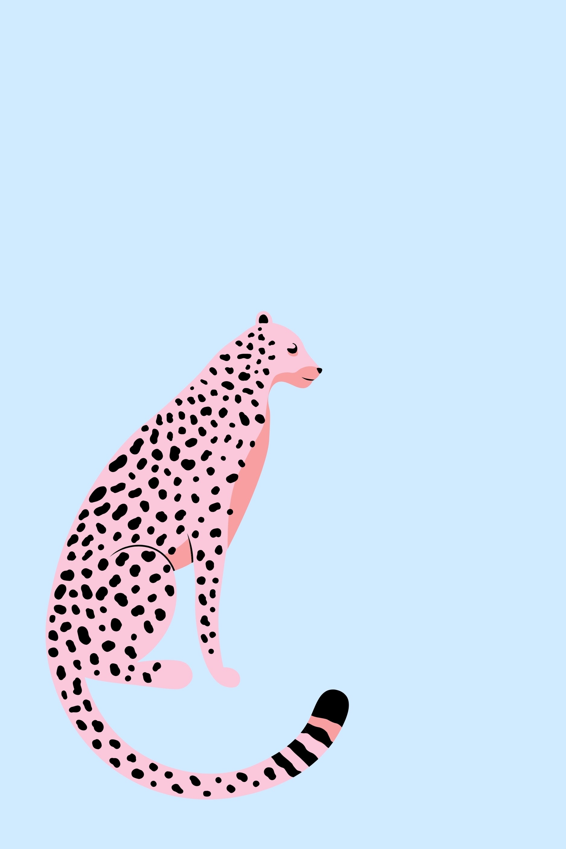 LÉOPARD ROSE MINIMALISTE – ART ANIMALIER MODERNE ET COLORÉ POSTER HUB STUDIO RÉTRO | HQ