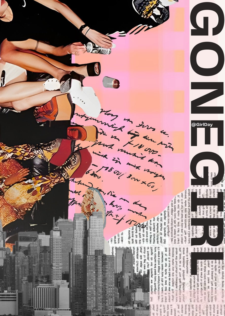 GONE GIRL | FASHION COLLAGE ART | POSTER MODE & POP CULTURE | POSTER HUB STUDIO RÉTRO | HQ