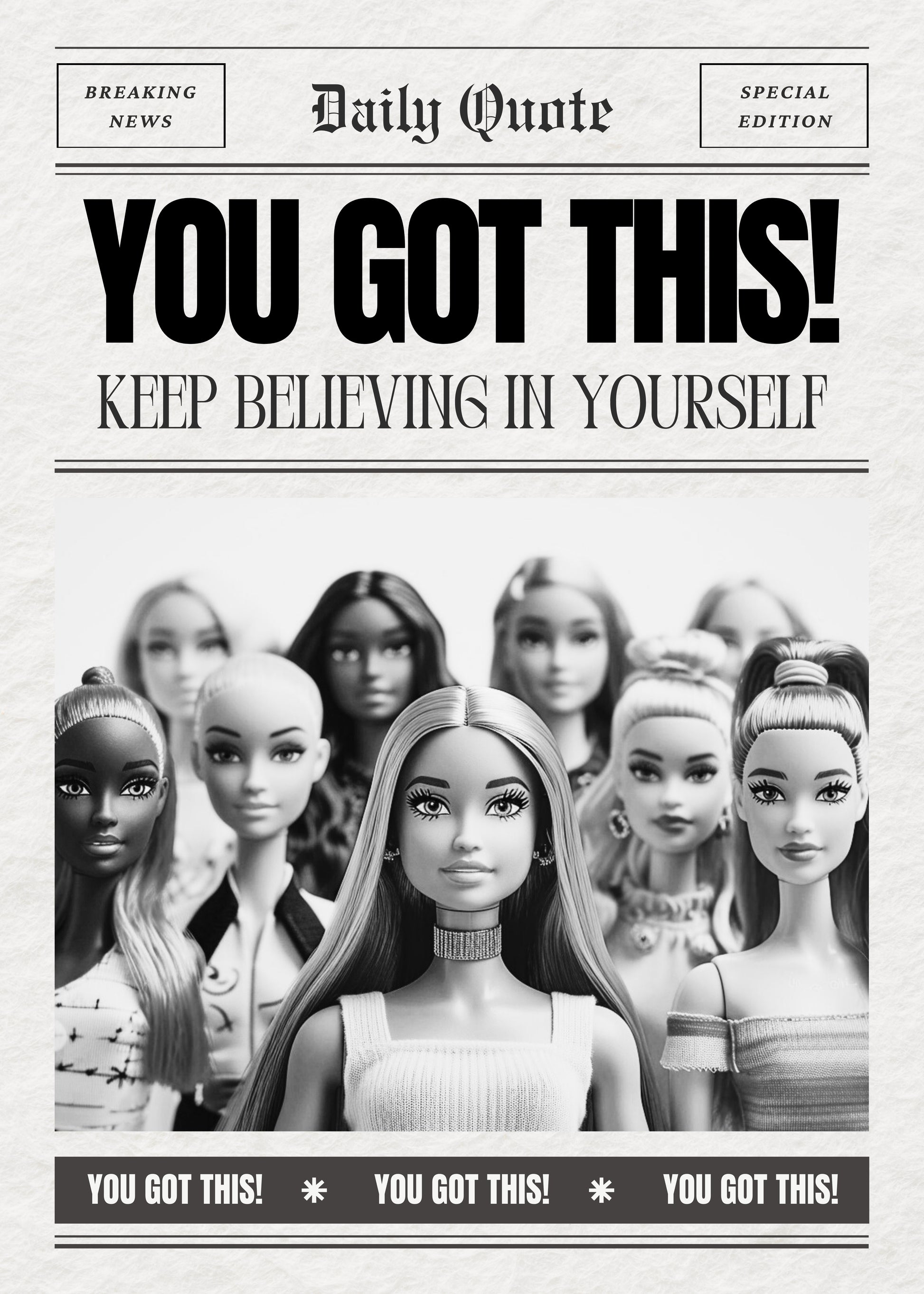 YOU GOT THIS – AFFICHE MOTIVATION INSPIRANTE POSTER HUB STUDIO RÉTRO | HQ
