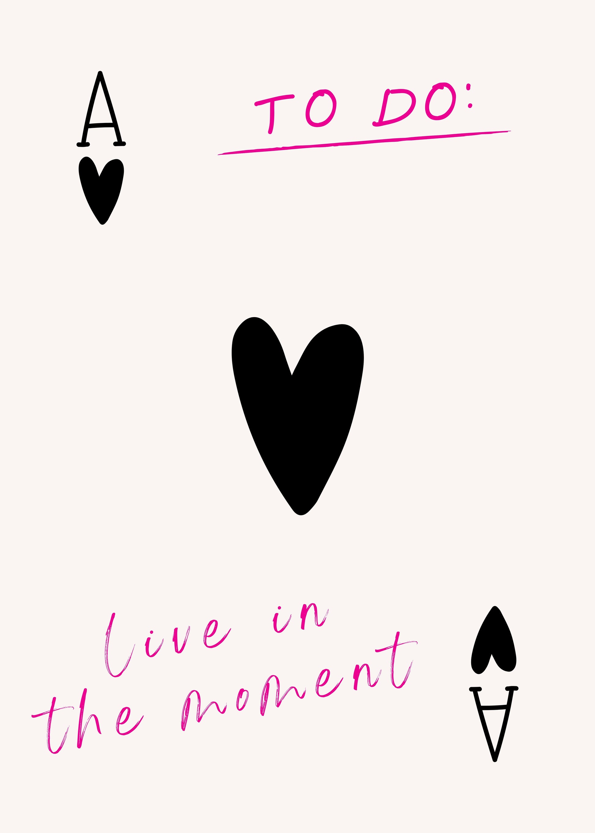TO DO LIVE IN THE MOMENT MINIMALISTE POSTER HUB STUDIO RÉTRO, HQ
