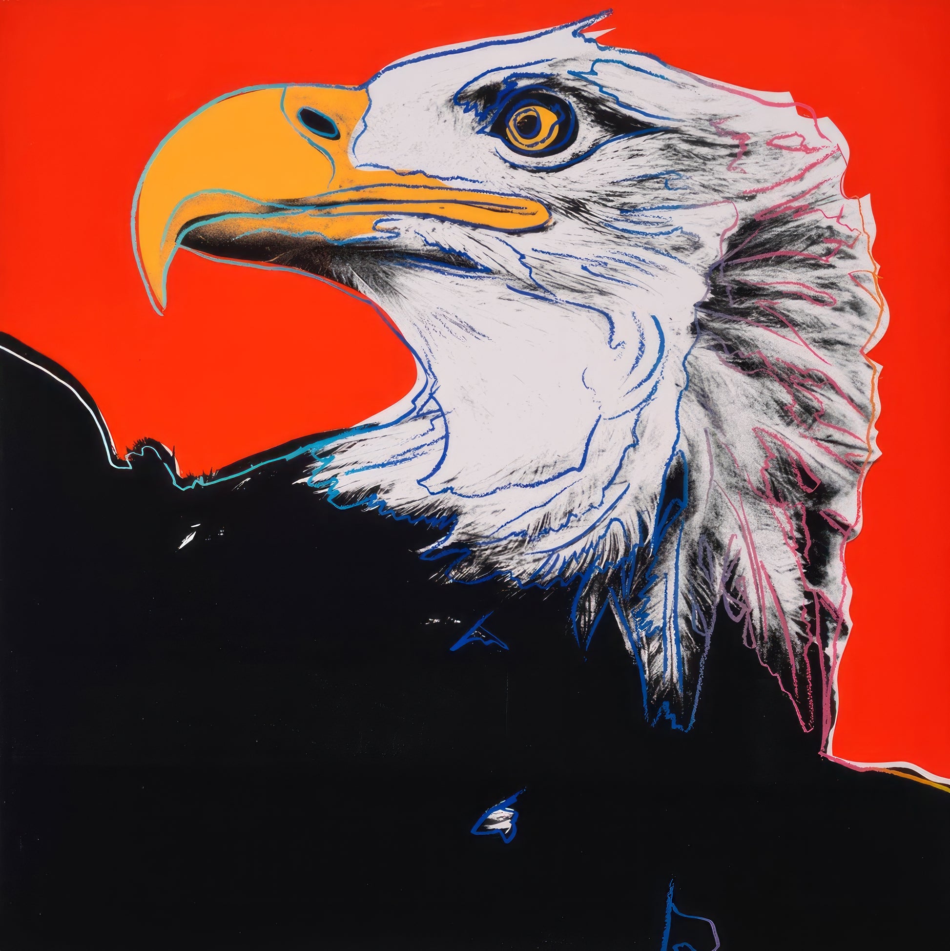BALD EAGLE POP ART PORTRAIT – BOLD GRAPHIC ANIMAL POSTER HUB STUDIO RÉTRO, HQ