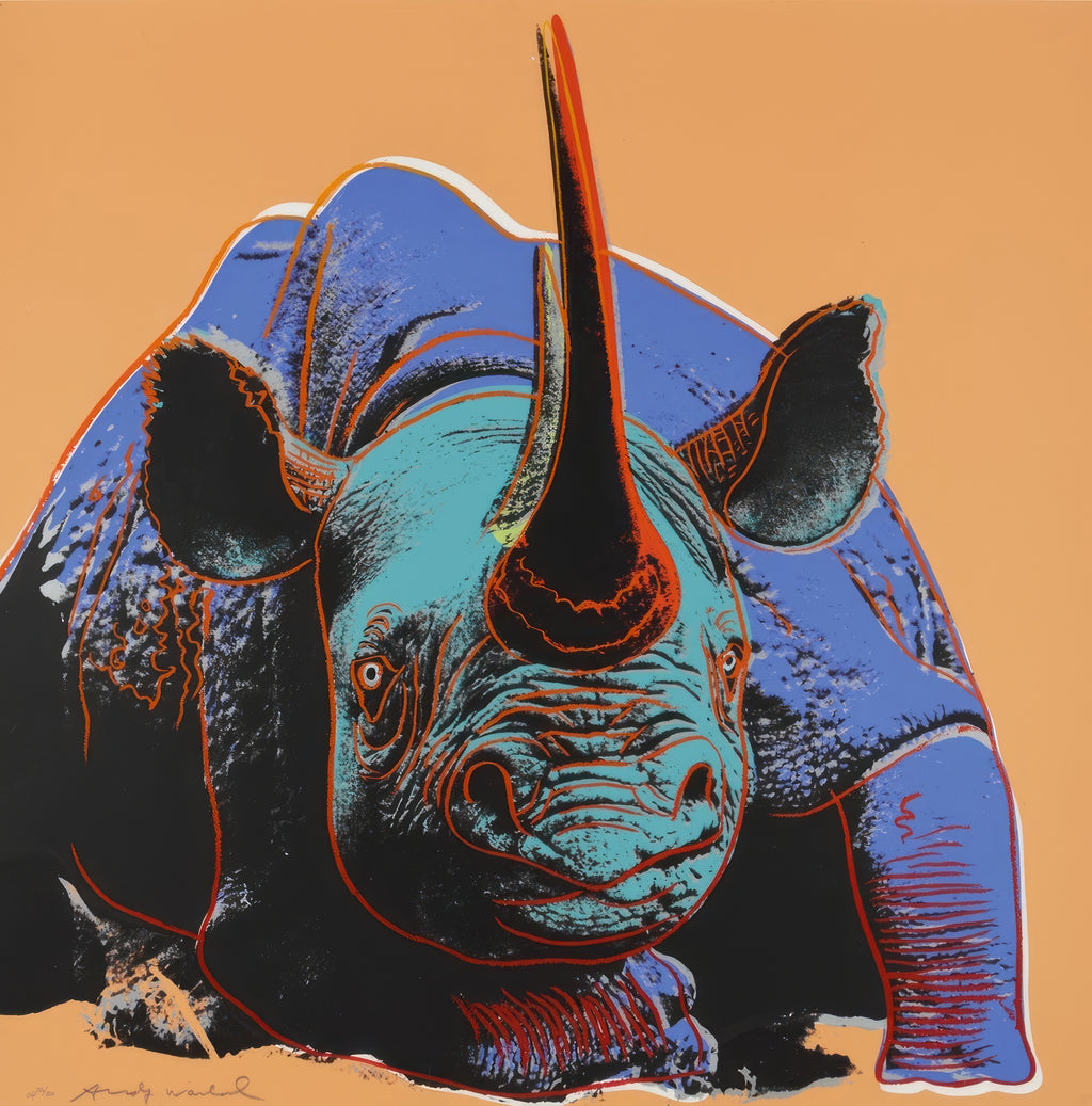 RHINOCEROS POP ART – ANIMAL ICON GRAPHIQUE POSTER HUB STUDIO RÉTRO, HQ
