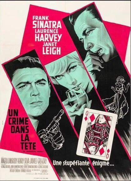 UN CRIME DANS LA TÊTE, FRANK SINATRA, LAURENCE HARVEY, REPRO AFFICHE CINEMA HQ