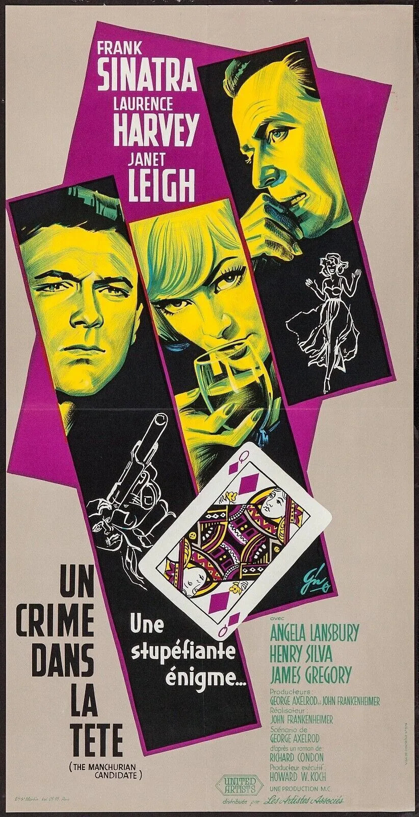 UN CRIME DANS LA TÊTE, FRANK SINATRA, REPRO AFFICHE CINEMA, HQ