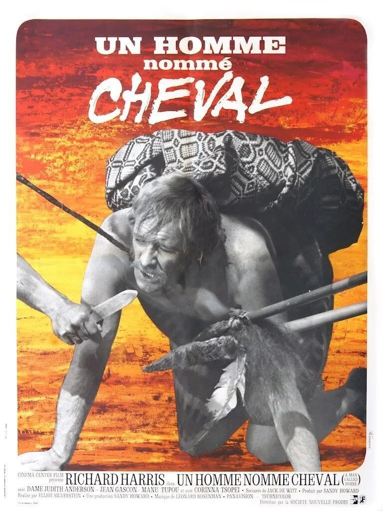 UN HOMME NOMME CHEVAL, RICHARD HARRIS, JUDITH ANDERSON, 1970, repro affiche cinéma. HQ