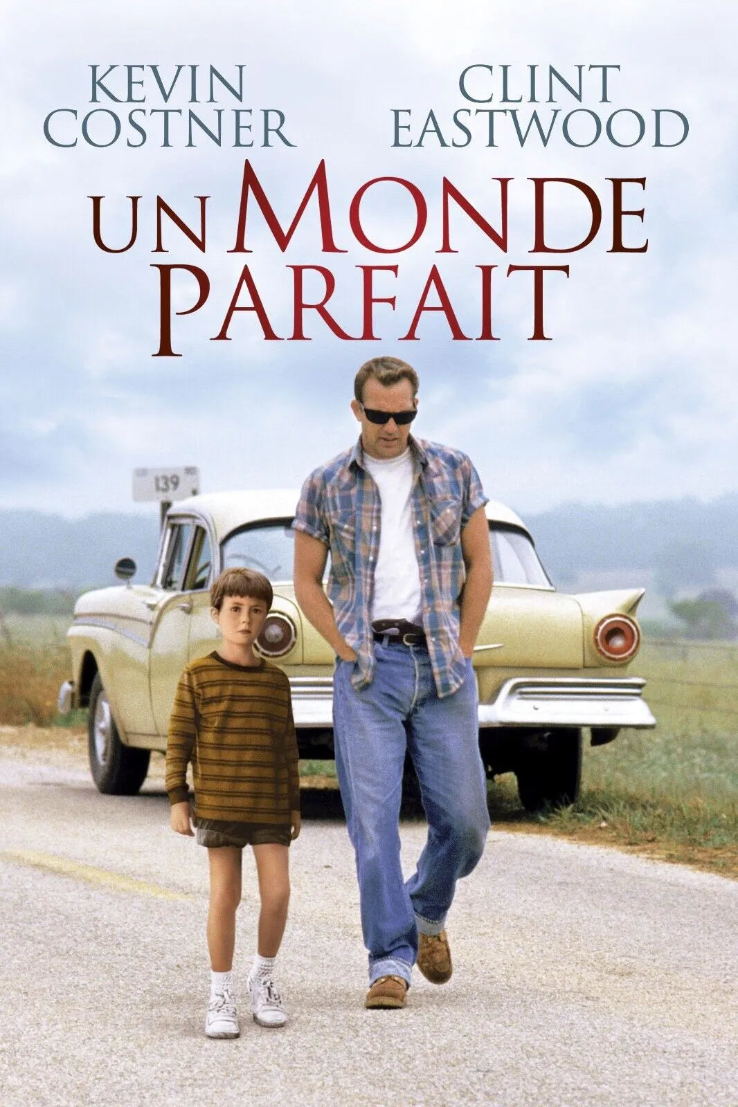 UN MONDE PARFAIT, KEVIN COSTNER, CLINT EASTWOOD, 1993, repro affiche de cinema, HQ