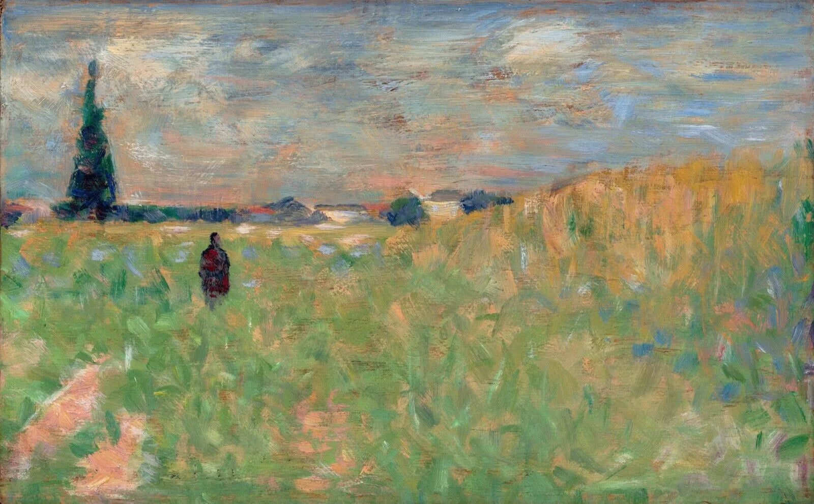 UN PAYSAGE D'ÉTÉ, GEORGES SEURAT, REPRO PEINTURE
