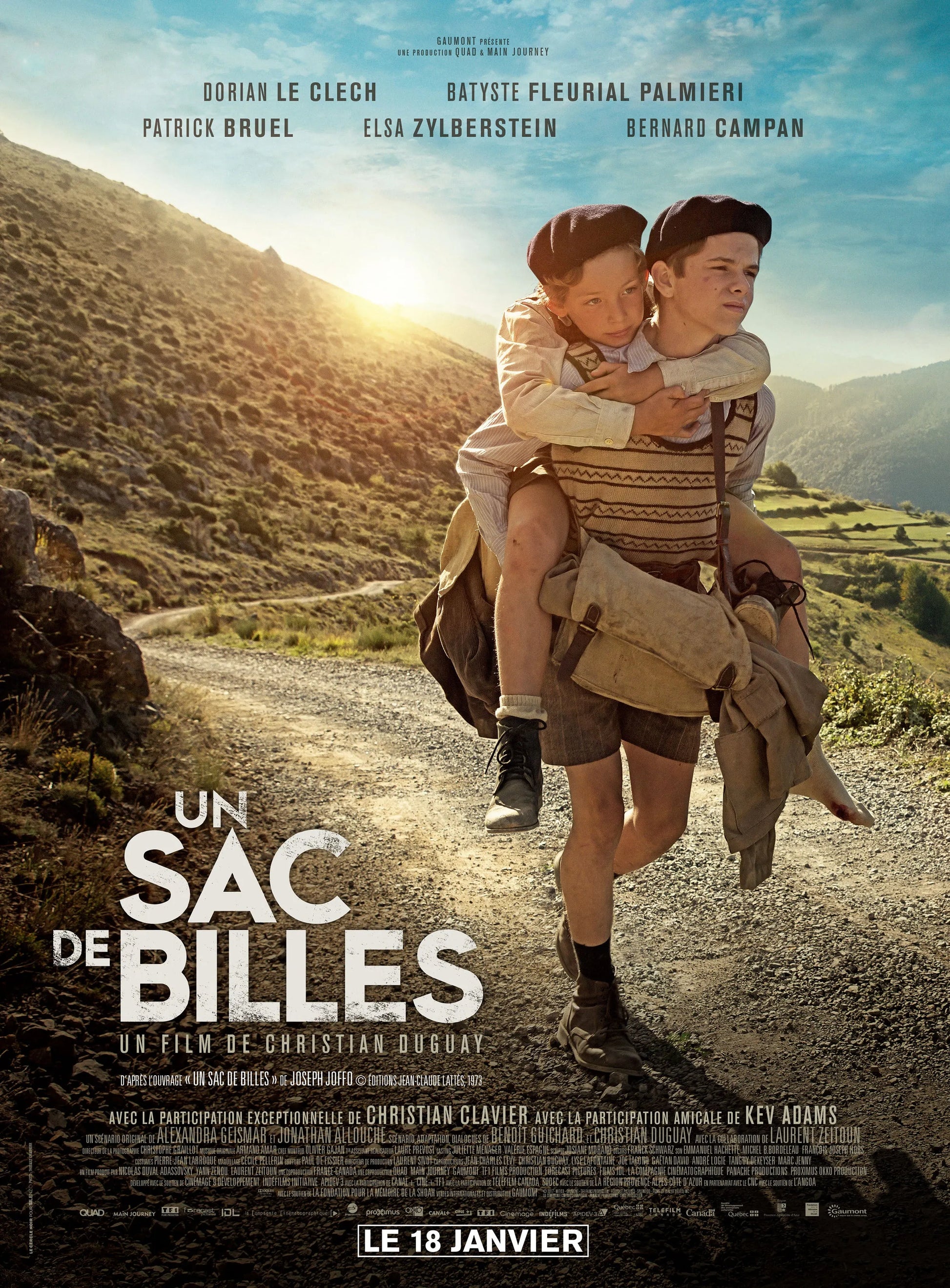 UN SAC DE BILLES – 2017 - JOSEPH JOFFO– REPRO MOVIE POSTER, VINTAGE, HQ (Copie)