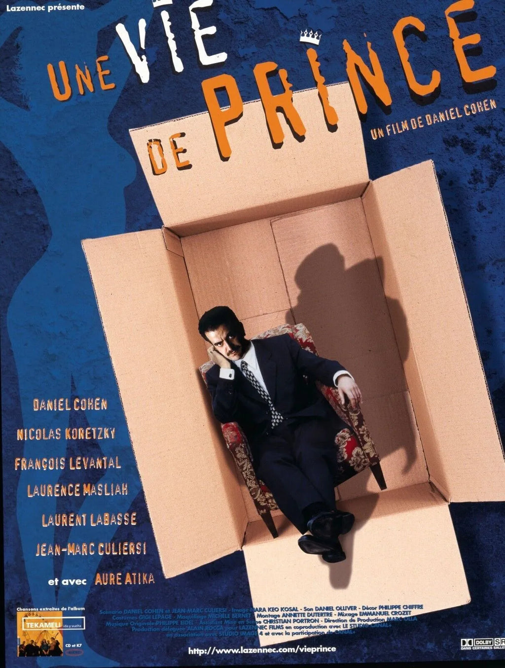 UNE VIE DE PRINCE, AURE ATIKA, DANIEL COHEN, repro affiche cinéma VINTAGE, 1999, HQ