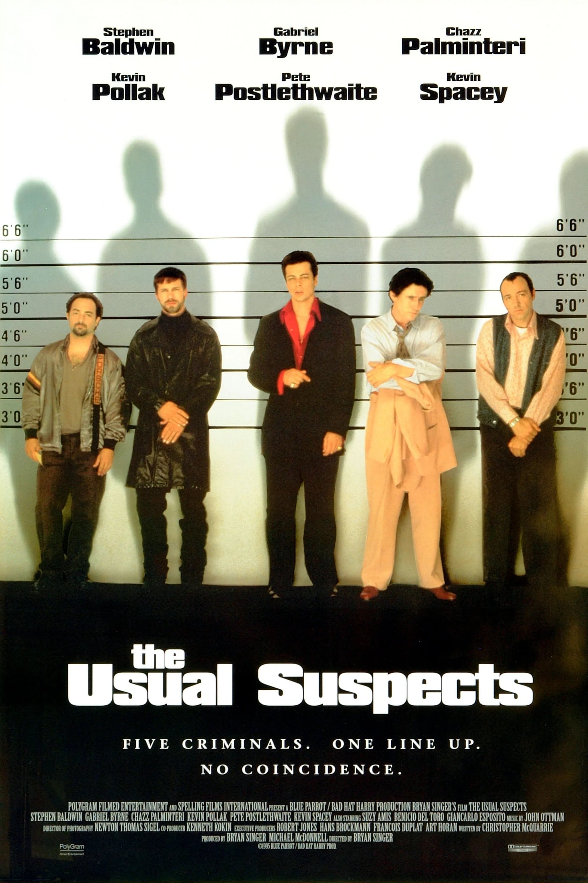 THE USUAL SUSPECTS – AFFICHE VINTAGE CINÉMA RÉTRO, 1995, KEVIN SPACEY | POSTER HUB STUDIO
